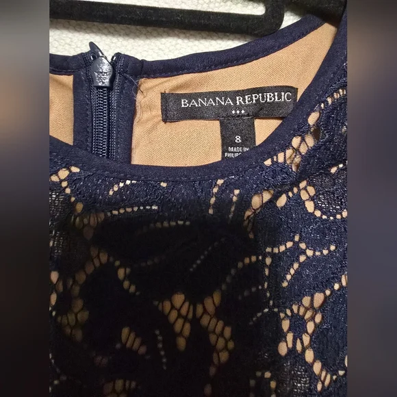 Banana Republic Midnight Blue Lace Dress - Picture 2 of 13
